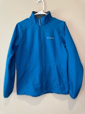 Columbia Kruser Ridge II Jacket Blue Softshell Fleece Lined Womens S Layering
